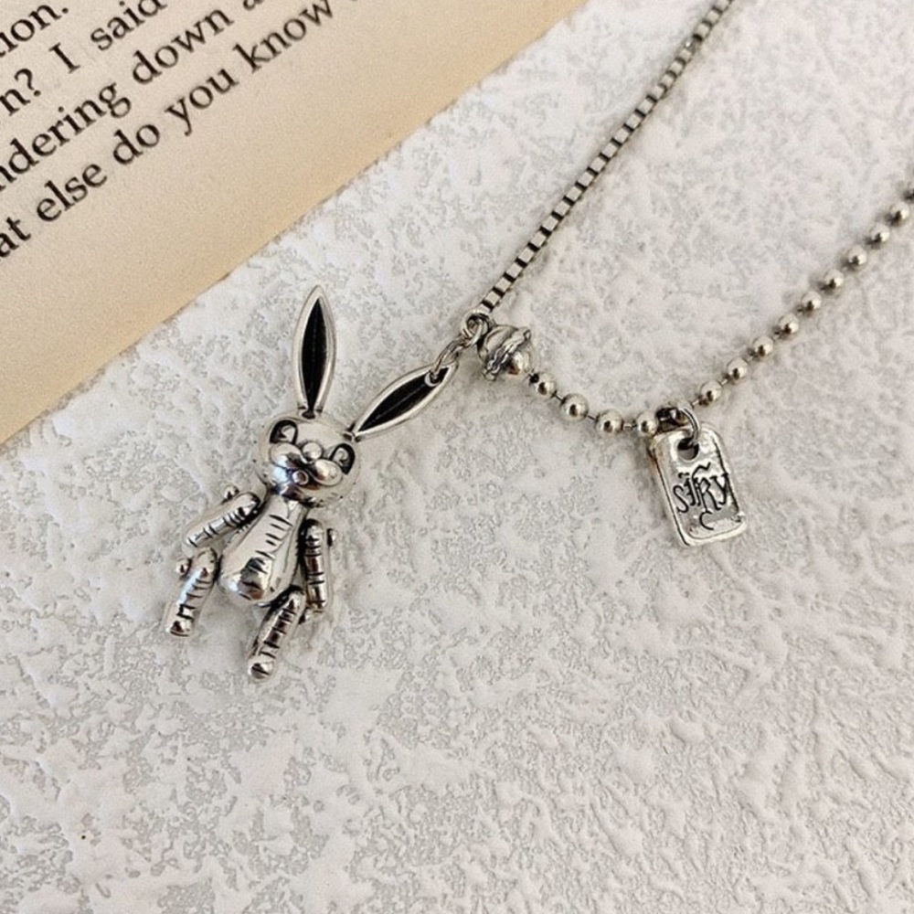 New 925 Sterling Silver Rabbit Necklace - Picture 3 of 6